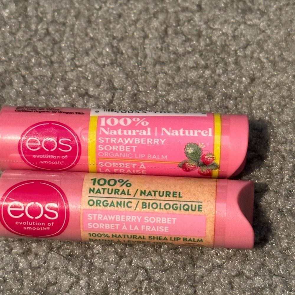 EOS strawberry sorbet two pack lip balm